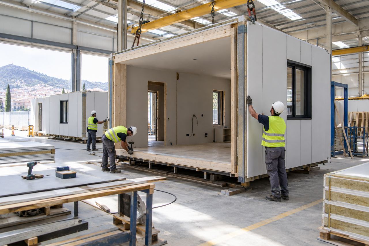 La construcción industrializada crea empleo nuevo: de la nave de producción al montaje en obra