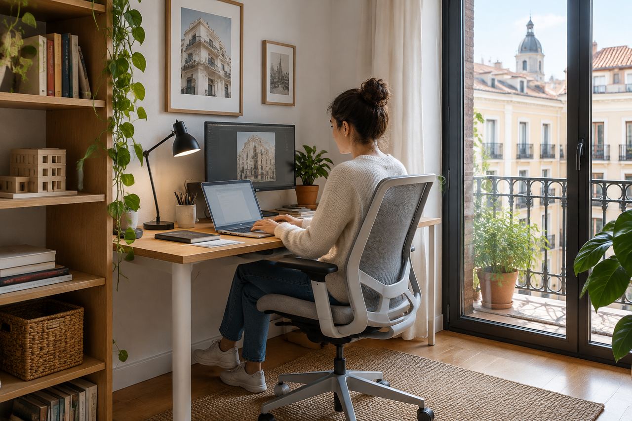 El despacho en casa ha venido para quedarse: cómo diseñar un puesto de teletrabajo decente