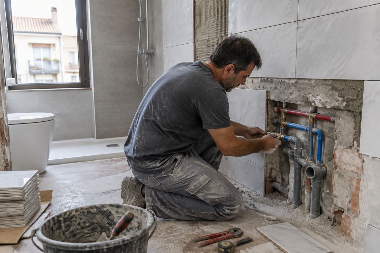 Reformar el baño: fontanería, pendientes y estanqueidad antes que el alicatado bonito